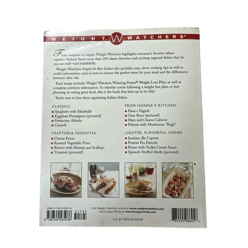 Cookbook Weight Watchers Simply the Best Italian cookbook. It features mo